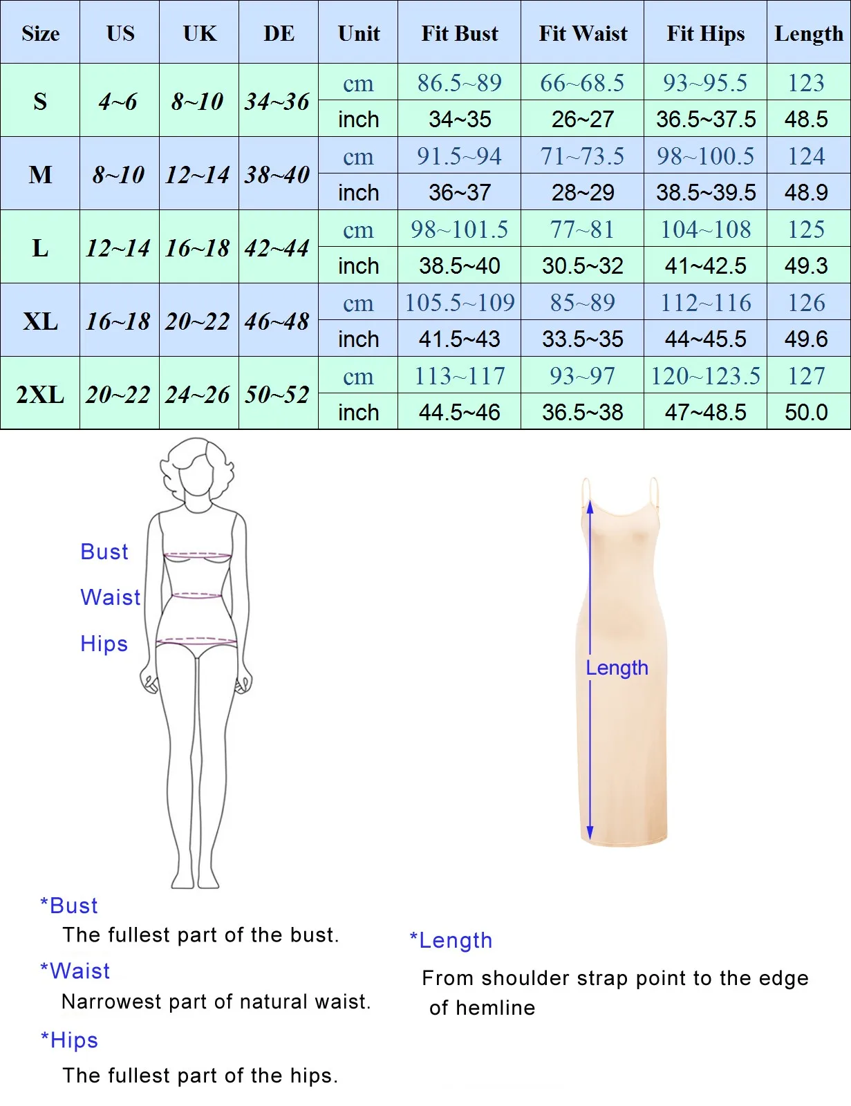 KK Women's Comfy Rayon Spaghetti Straps Long Slip Dress Full Slip Hips-wrapped Slim Fit Sexy Fashion Lady Party Evening Dresses
