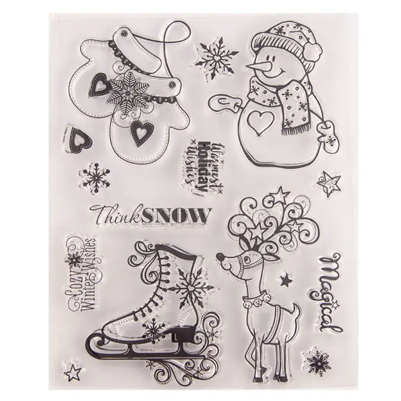 Christmas Gloves Silicone Clear Seal Stamp DIY Scrapbooking Embossing Photo Album Decorative Paper Arts Craft New For 2020 | Дом и сад