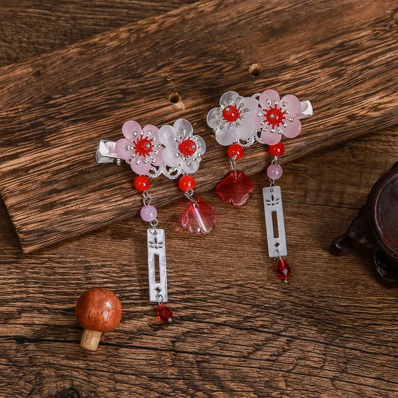 Дикие детские Hanfu антикварные аксессуары для волос, вода, шпильки, кисточки, красивые цветы, супер сказочные девушки, Древние аксессуары - Цвет: 2