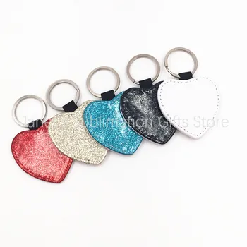 

100pcs DIY Sublimation Keychain Blank Keyring Heart Shape For Photo Hot Transfer Printing