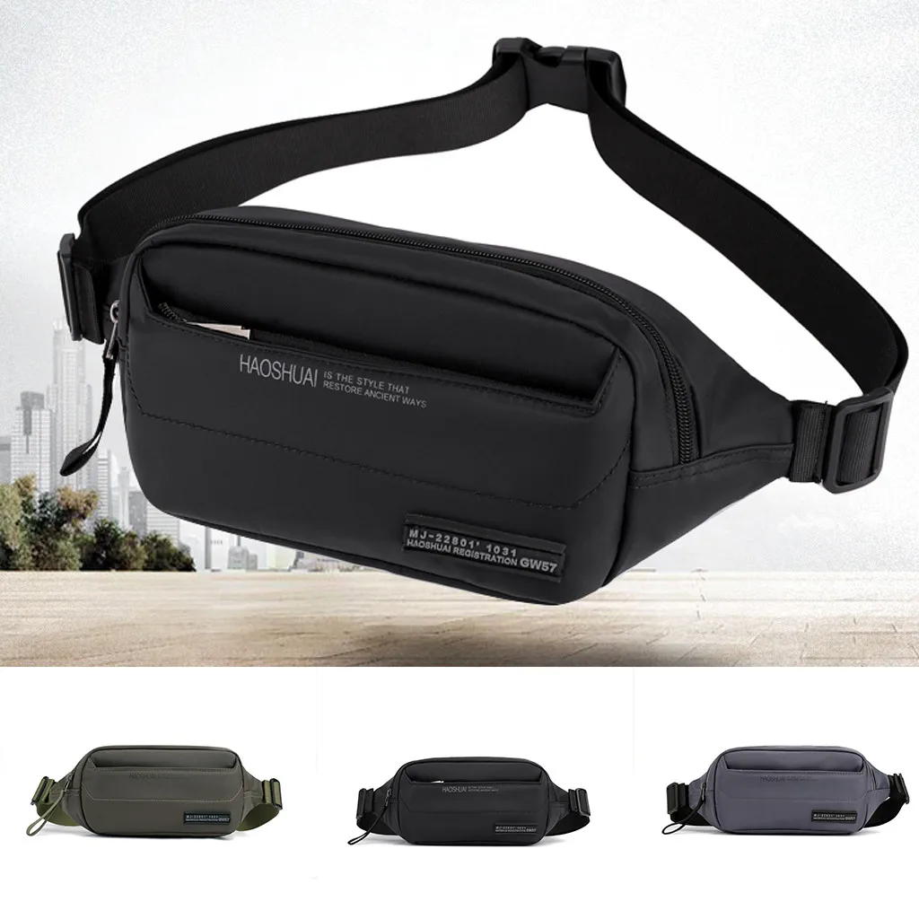 

Men Male Casual Fanny Bags Waist Bag Outdoor Multi-Function Pockets Money Phone Belt Bag Pouch Hip Crossbody Bags*1