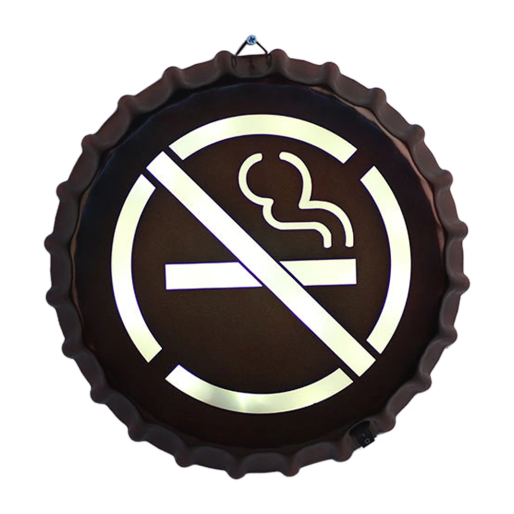 

Beer Lid Cafe Night Metal Loft Wall Hanging Party Home Decor Bar Sign Restaurant Retro Indicator Light Pub