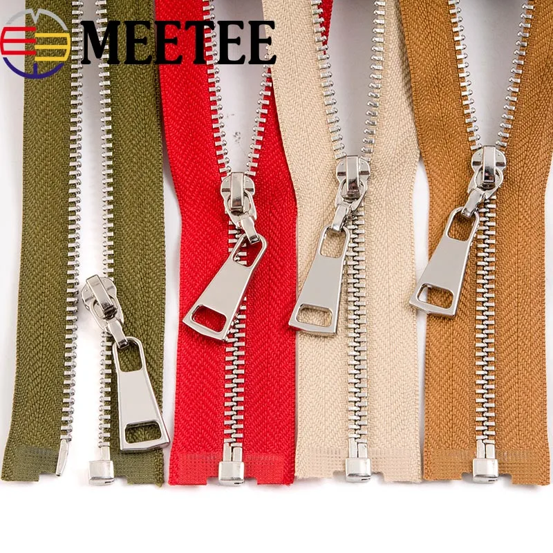 1Pc 3# 40cm 70cm Silver Open-end Metal Zipper for Sewing Jeans Jacket Cremalleras Down DIY Garment Accessories | Дом и сад