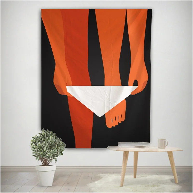 

Abstract character tapestry plant flower wall hanging Hippie bohemian home wall decoration blanket aesthetic room art decoration