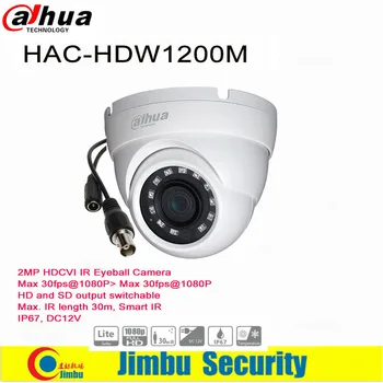 

Dahua Camera HAC-HDW1200M 2MP HDCVI IR Eyeball Camera HD and SD output switchable IR length 30m, Smart IR IP67, DC12V