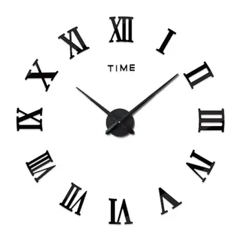 

DIY Adjustable Mirror Stickers Decoration Home Decor Modern Wall Clock 3D DIY Wall Clock Mute Roman Numerals