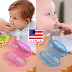 Детские аксессуары для новорожденных малышей; Удобная и прочная портативная зубная щетка с чехлом; 1 шт. в комплекте; зубная щетка для