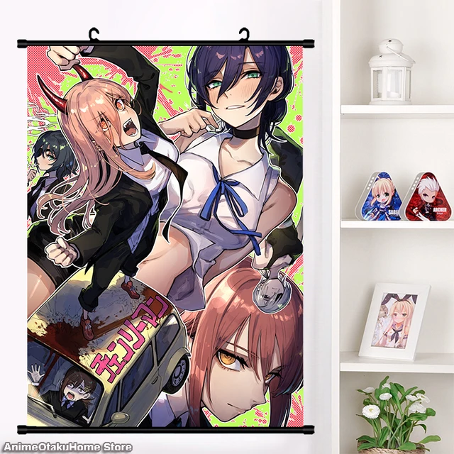 Anime Chainsaw Man Power Wall Scroll Poster Art Print Home Decor Gift  60*90cm
