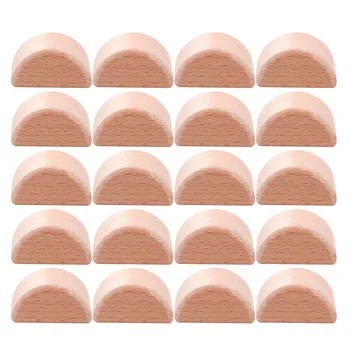 

20pcs Wooden Geometric Blocks Buliding Blocks Educational Toy for Kids Children (Half Round Shape)