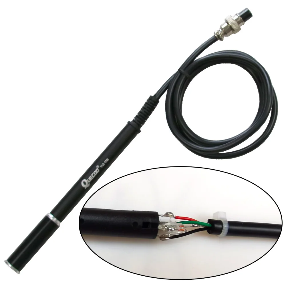 QUECOO 4pin T12-M8 9501 907 P9 Handle For T12-952/942/956 Soldering Iron stationTemperature Digital Electric Controller 6