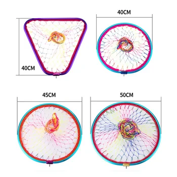 

Folding Fishing Landing Net Head 8mm Screw Coarse For Kayak Boat Stream Sea Fishing Aluminum Alloy Frame Colorful