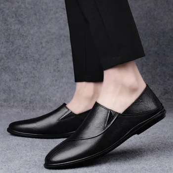

Men loafers genuine Leather Casual Shoes Fashion Loafers Men's Shoes Men Driving Shoes Moccasins Slip-on Flats shoes men