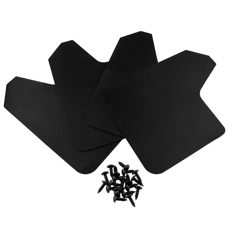 

Motorbike Basic Mud Flaps Black w/Black Logo Universal Fitment MF12-BAS-BLK Part