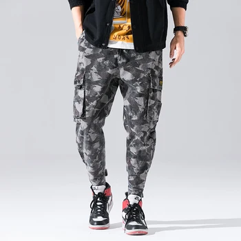 

M-5X Mens Jogger Autumn Pencil Harem Pants Men Camouflage Military Pants Loose Comfortable Cargo Trousers Camo Joggers Plus Size