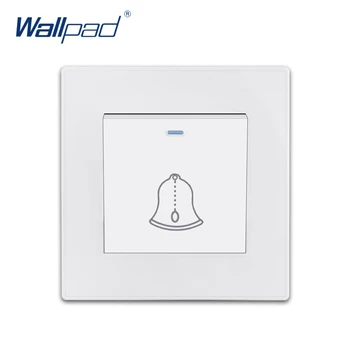 

2019 New Arrival Doorbell Momentary Contact Wallpad Luxury White Wall Light Switch Rocker Switch 16A AC110~250V PC Panel