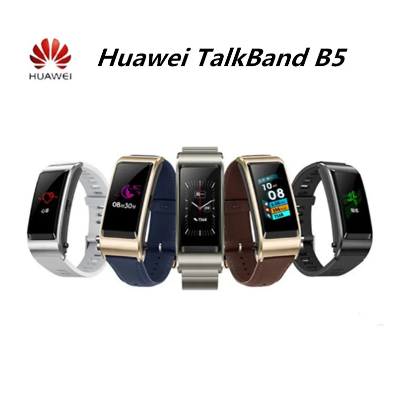 

Huawei TalkBand B5 Talk Band B5 Bluetooth Smart Bracelet Sports Wristbands Touch AMOLED Screen Call Earphone Heart Rate Tracker