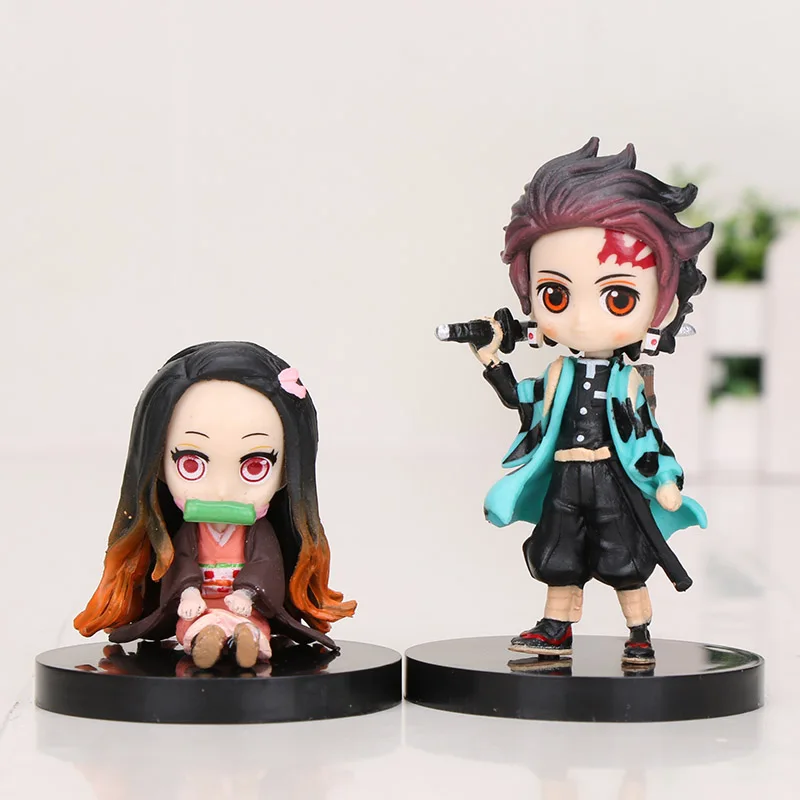 Фигурки из аниме рассекающий демонов 6 шт./компл. Kimetsu No Yaiba фигурки Q Posket Kamado Tanjirou