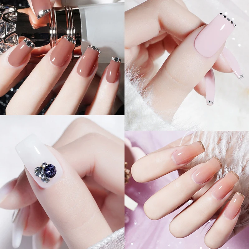 15ml Poly Nail Gel Quick Extensions Builder Extend Nail Art Acrylic Gel Varnish LED/UV Clear White Finger Form Manicure Tool