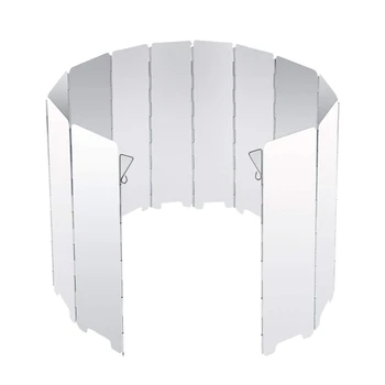

Camping Stove Windscreen 12 Plates Ultralight Folding Camp Stove Windscreen Portable Camping Stove Windshield Use Alcohol Stoves