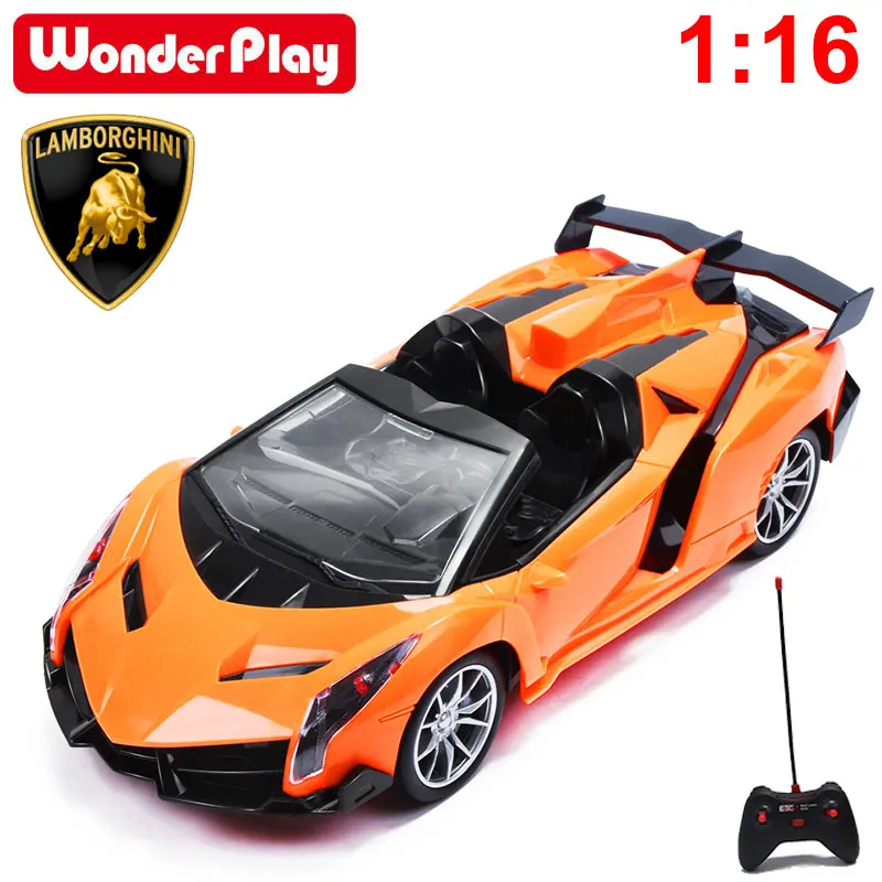 Wonderplay 1/16 Официальный Лицензированный Радиоуправляемый автомобиль для Lamborghini Veneno спортивный гоночный автомобиль Радиоуправляемый автомобиль игрушки из алюминиевого сплава для детей