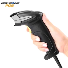 ISSYZONEPOS Handheld 1D Laser CCD Barcode Scanner CCD USB Wired Automatic Bar code Reader Anti-Shock Scanner with Stand usb wired auto induction laser car code scanner black grey