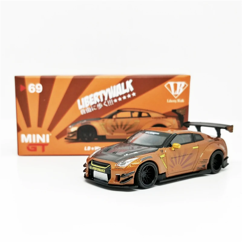 Мини GT 1: 64 LB работает 2,0 GTR R35 игрушечная машинка из сплава игрушки для детей литая под давлением модель автомобиля подарок на день рождения