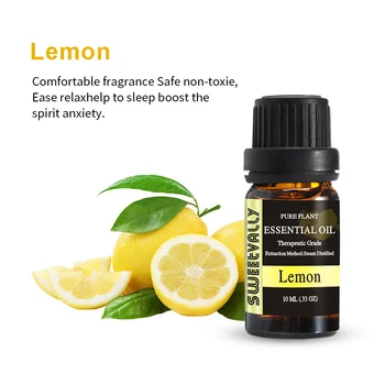 

Sweetvally 10ML Fragrance Oil Fresh Air Essential Oil Set Lemon Oil For Diffuser Aromatherapy Oil Humidifier