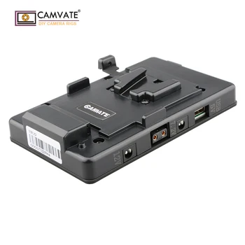 

CAMVATE Multi-purpose Quick Release V Lock Battery Mounting Plate Power Supply Splitter For DSLR Camera Photography Accessories