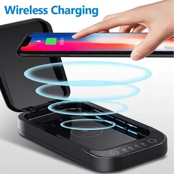 

Multifunctional UV Sterilizer Box UV Light Disinfection Sanitizer with Wireless Phone Charger Diffuser for Underwear Jewellery