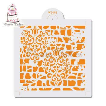 

Flower Lattice Stencil For Walls Retro European Style Hollow Flower Pattern Wall Decorative Embossing Paper Card