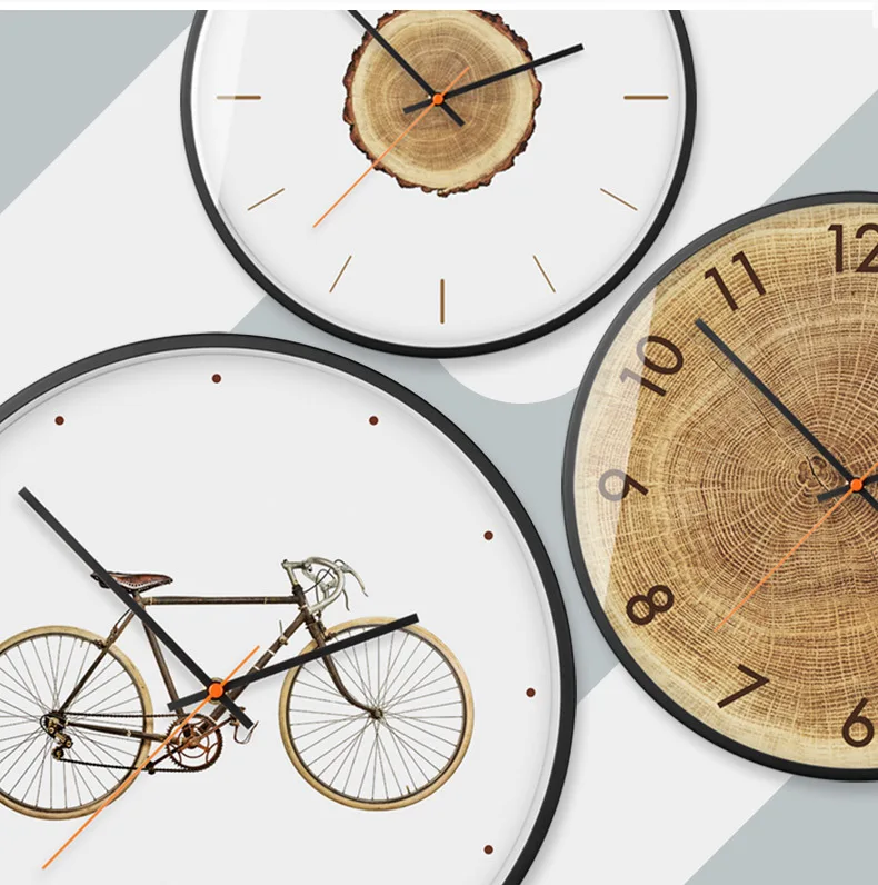  Creative Large Wall Clock Metal Living Room Clocks Wall Home Decor Nordic Design Watch Home Horloge