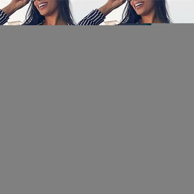 Hot Sale Fashion Elegant Loose Tops Office Lady Blouses Black White Striped Casual Blouse Women Deep V Neck Long Sleeve Shirt Hot Sale Fashion Elegant Loose Tops Office Lady Blouses Black White Striped Casual Blouse Women Deep V Neck Long Sleeve Shirt