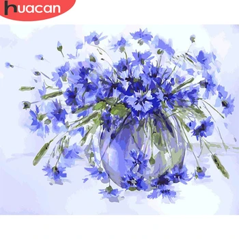 

HUACAN Paint By Numbers Flower Drawing On Canvas HandPainted Painting Art Gift DIY Pictures By Number Flower Kits Home Decor