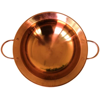 

Dia 24-30cm Thickened Pure Copper Soup Stock Pots Gas Burner Bbq Cooker Classic Chinese Hot Pots Coals Stove Alcoholic Boiler