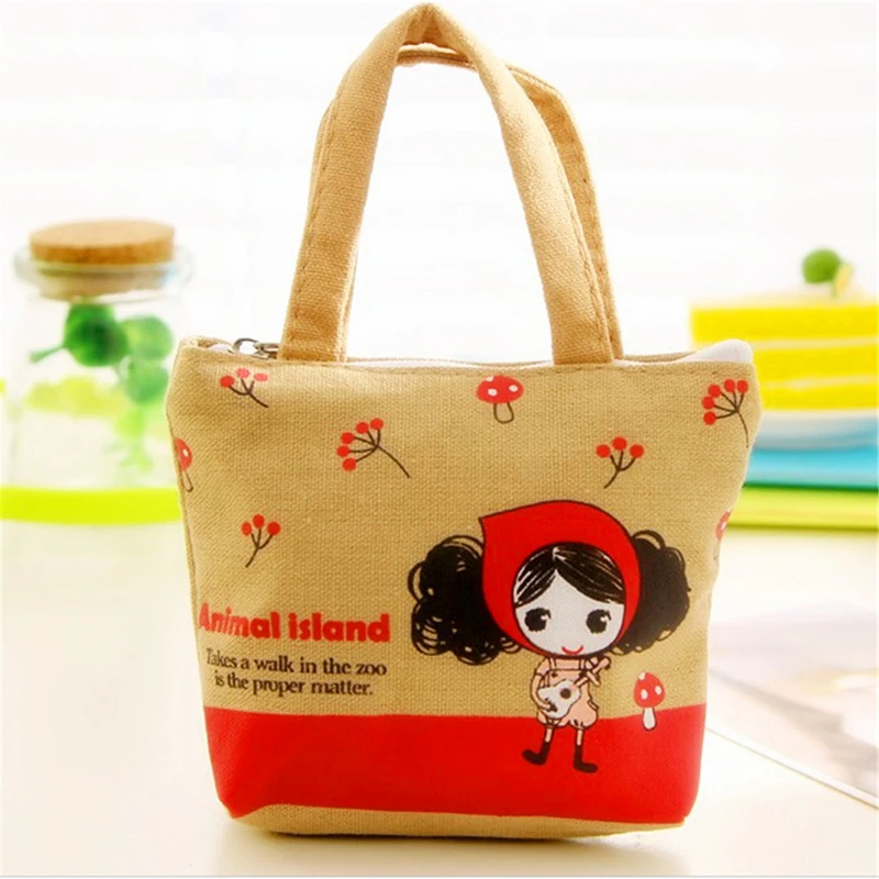 

Cute Girls Coin Purse Cartoon Mini Handbag For Children Canvas Bag Headset Bags Women Small Kawaii Wallet Zipper Pocket Bag