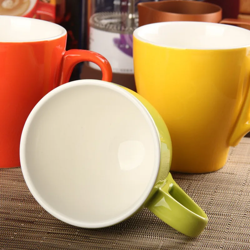 Простая керамическая Европейская кофейная чашка, кружка, чай, красный минималистичный кофе, простая белая обеденная чашка, индивидуальная современная новинка, GG50mk