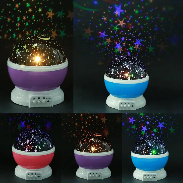 Sky Projector Star Moon Galaxy Night Light For Children Kids Bedroom Decor Projector Rotating Nursery Night Light LED Baby Lamp 2