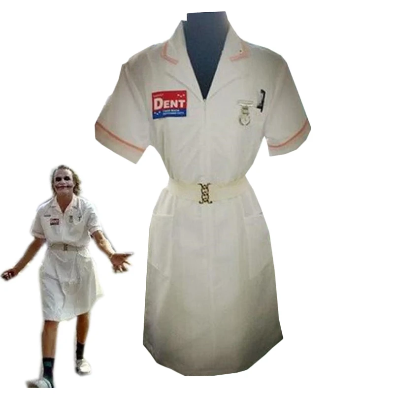 Movie Batman Dark Knight Joker Nurse Dress Joker Cosplay Costume Halloween  Nurses Uniform Fancy Costumes Custom Made - Cosplay Costumes - AliExpress