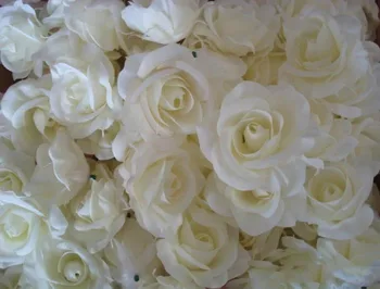 

8CM ivroy color Rose Flower Head Artificial Silk Camellia Rose Peony Flower Head Arch Flower Arrangement DIY Material supplies