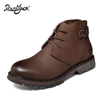 

Martin Boots Man Winter Genuine Leather Plush Safety Work Boots Retro Desert Boots High Top Leathe Shoes Man zapatos de hombre