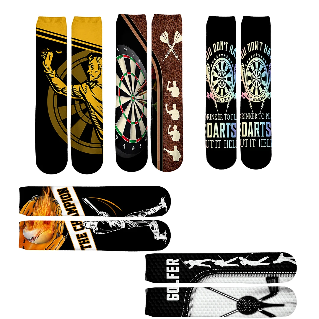 Новинка, модные забавные длинные носки Plstar Cosmos Darts для футбола, гольфа, спорта, 3DPrint, уникальные художественные мужские/женские высококачественные стильные прямые поставки