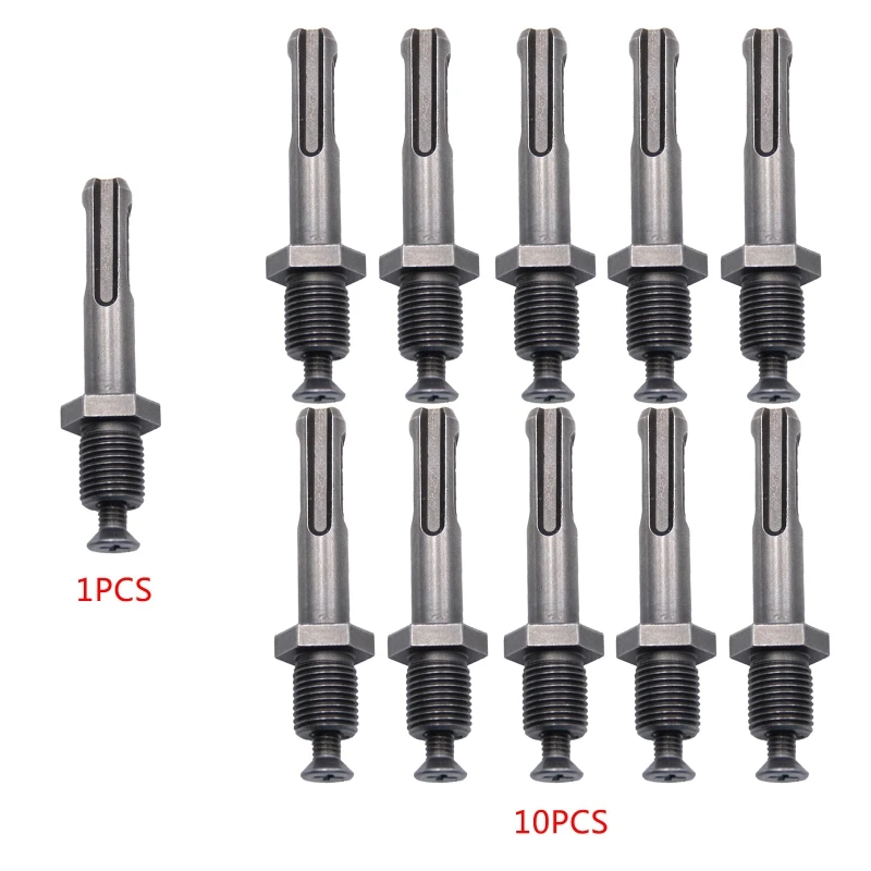 

12mm Thread SDS Plus Round Shank Hammer Power Drill Bit Tool Mandrel Adapter Connector