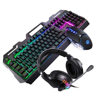 

USB Wired Durable LED Backlight Desktop Luminous PC Portable Gaming Keyboard Mouse Set Computer Game Home Mechanical For Laptop
