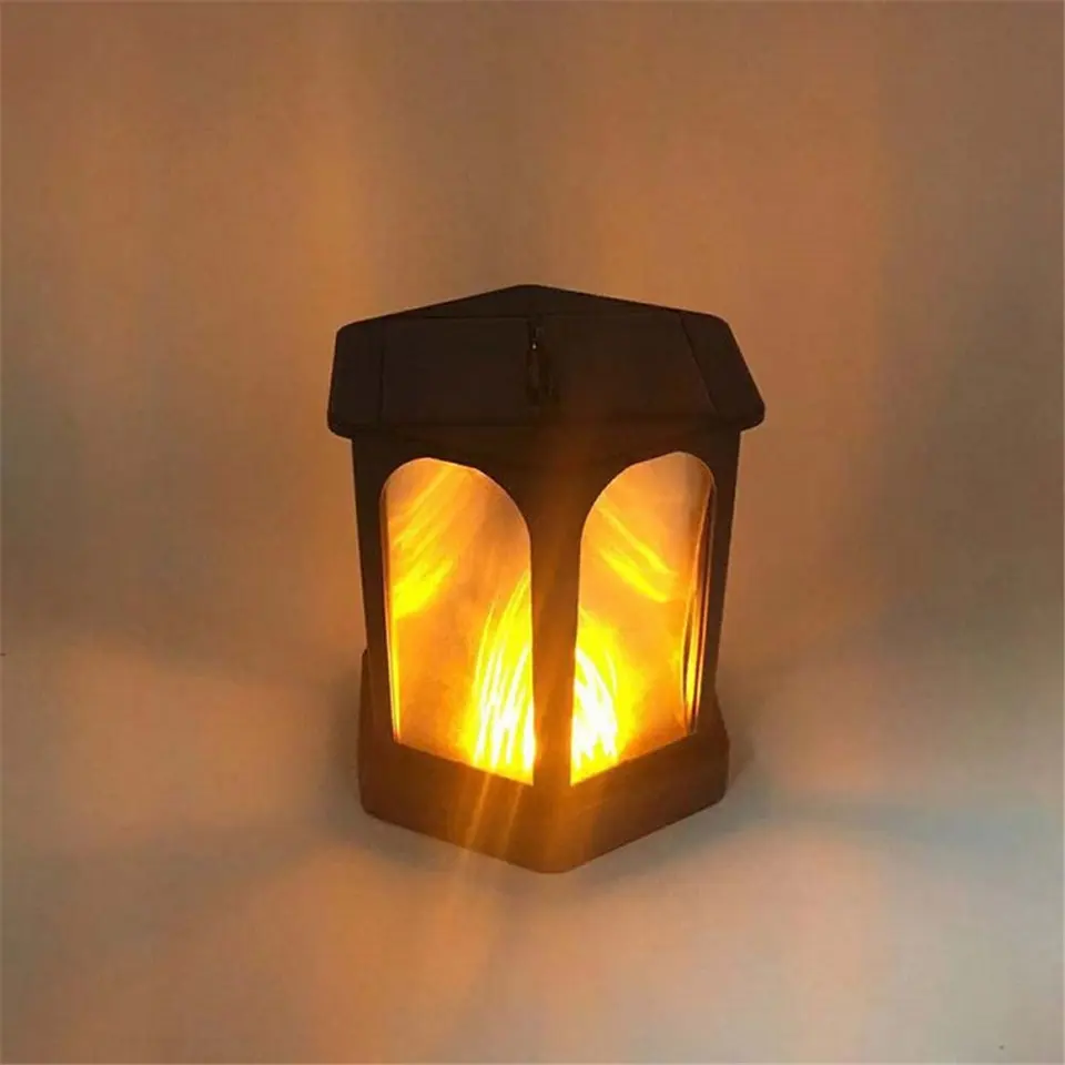 LED Solar Flame Effect Fire Light Bulb SMD2835 Waterproof Outdoor 3 Modes LED Flame Lamp Garden Landscape Decoration Wall Lights