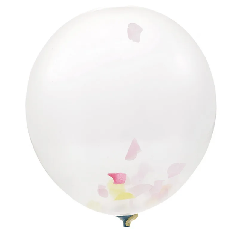 New 36Inch Transparent Colorful Confetti Balloon Latex Air Ballon Happy Birthday Balloons Wedding Decor Event Party Supplies