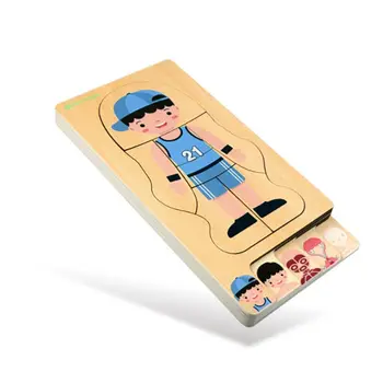 

3D Wooden Multi-layer Puzzle Toys For Kids Boys Girls Body Structure Learning Education Children Gift N1HB