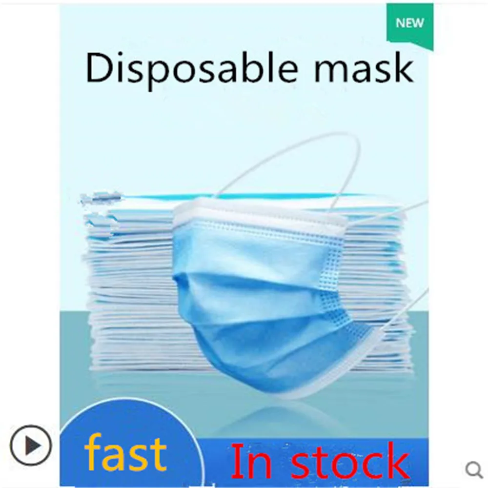 

Disposable mask non-woven 3 layers with filter anti-fog men and women dustproof and breathable blue outdoor protection
