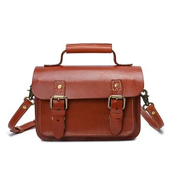 

Vintage Preppy Designer Authentic Cowskin Lady Small Satchels Purse Women Handbag Genuine Leather Female Shoulder Messenger Bag