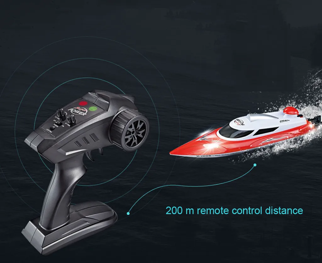 Hj806b радиоуправляемая лодка высокая скорость 35 км/ч 200 м управляемая дистанция быстрый корабль радиоуправляемая лодка гоночная торпеда для установки сетей под льдом