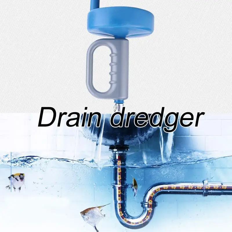 5 Meters Pipe Plunger Manual Kitchen Sink Sewer Dredge Bathroom Bathtub Drain Unblocker Cleaning